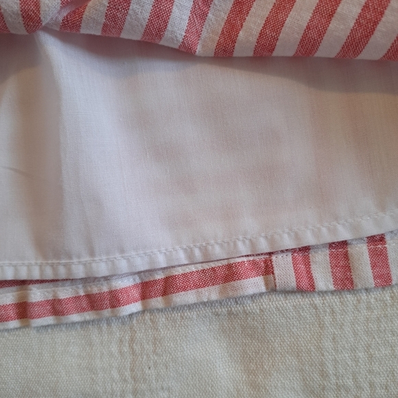 Vineyard Vines girls size 14 lt red and white stripe, back cutout with tie dress - Picture 6 of 6